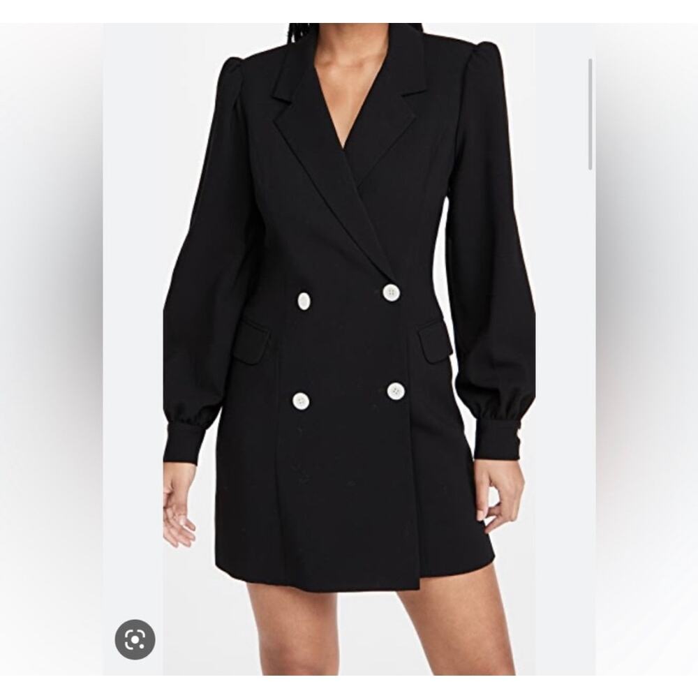 Black Halo Olympia Double Breasted Blazer Mini Dress Black Women's Size 0 NWOT